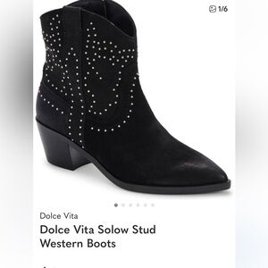 Dolce Vita Black Studded Ankle Booties